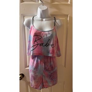 Crop top and shorts set